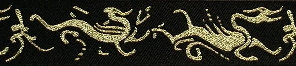 R107 1 Inch Gold Dragons