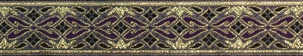 R218 7/8 Inch Gold and Purple Diamonds