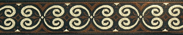 R221 1 Inch Brown Scroll