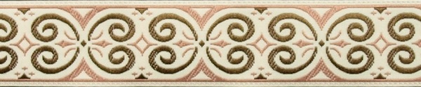 R222 1 Inch Pink Scroll