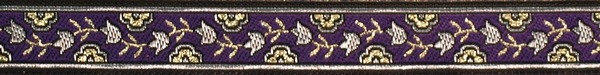 R190 5/8 Inch Silver Gold and Purple Tulips