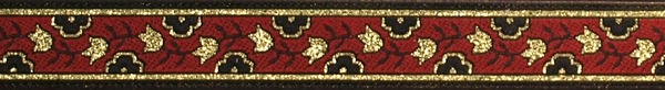 R191 5/8 Inch Gold and Red Tulips