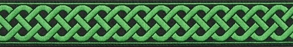 R108 3/4 Inch Green Celtic Knot