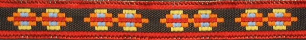 R114 5/8 Inch Red and Black Southwest
