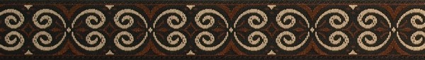 R238 5/8 Inch Brown and Tan Scroll