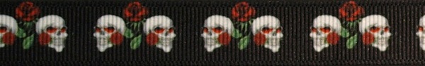 R276-CG 5/8 Inch Skulls and Roses