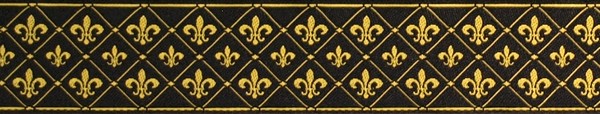 R261 7/8 Inch Yellow Fleur de Lis