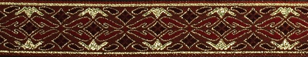 R274 7/8 Inch Gold and Burgundy Diamonds