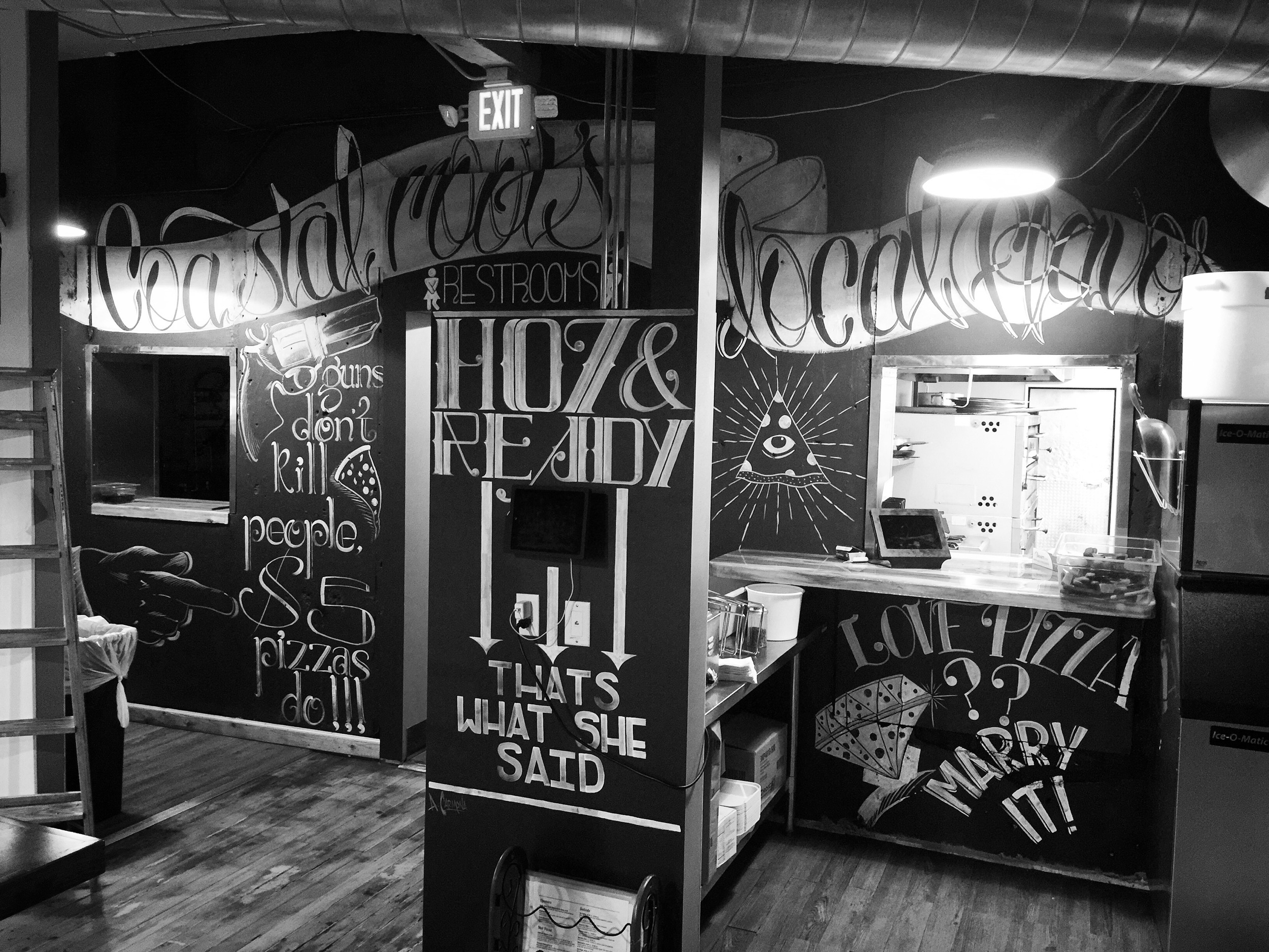 Right Coast Pizza Mural
