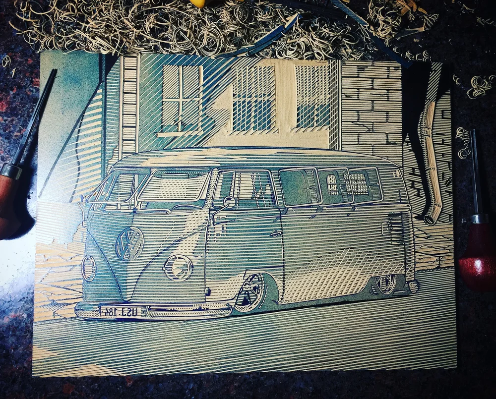 VW Bus Art by Sema Artist — Old School Alex