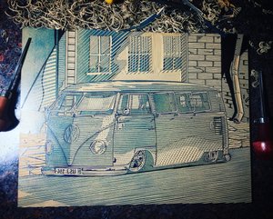 VW Bus Art by Sema Artist — Old School Alex