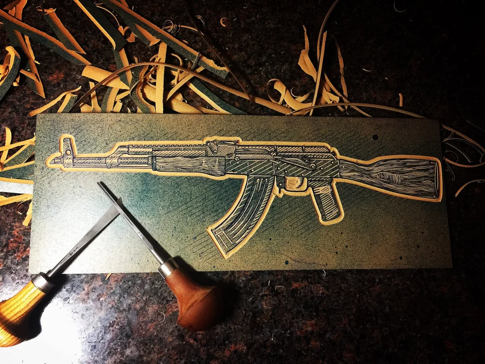 AK 47 Art — Old School Alex