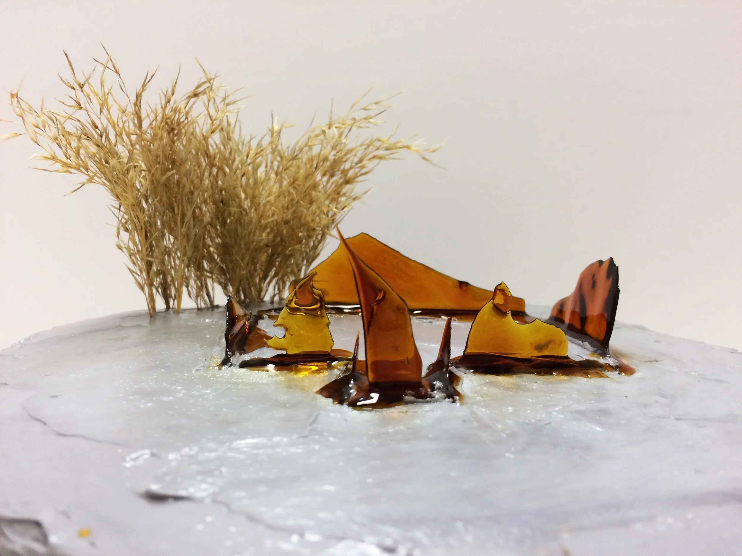 Topped with dried Reed grasses and a burnt sugar Thornfield Hall