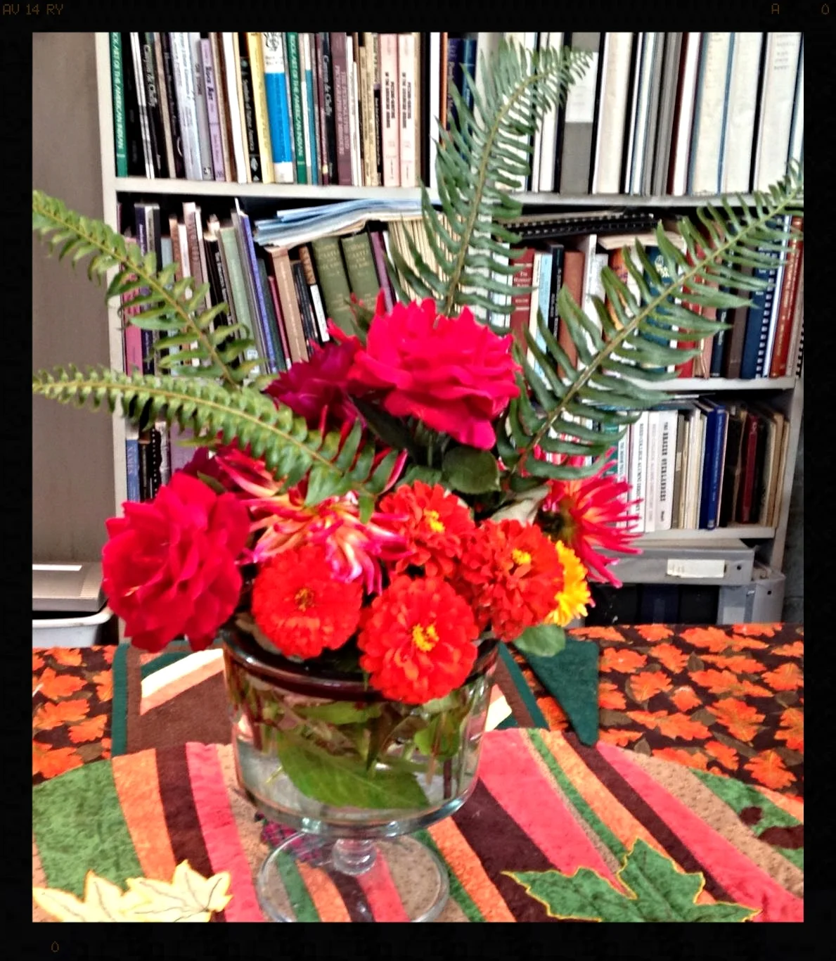Granny Mary cleverly used The Cupcake Rack to display fresh flowers from her garden.