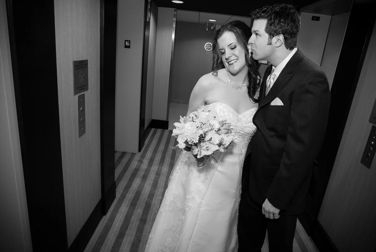 Documentary moment of the couple as they leave the Crown Plaza for the Catalyst Ranch in Chicago. 