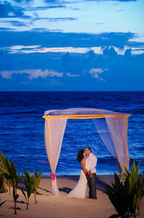 Trash-the-dress session near the Majestic Colonial Resort in Punta Cana, Dominican Republic.
