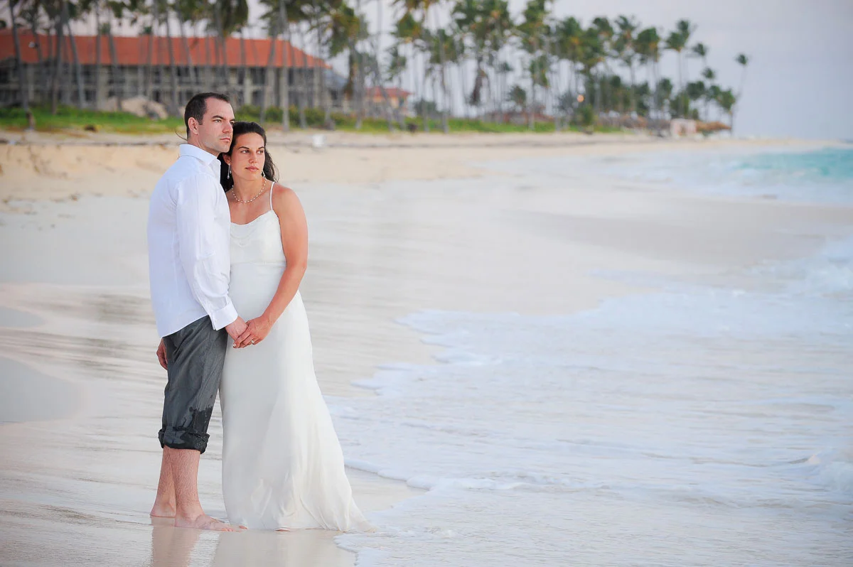 Trash-the-dress session near the Majestic Colonial Resort in Punta Cana, Dominican Republic.