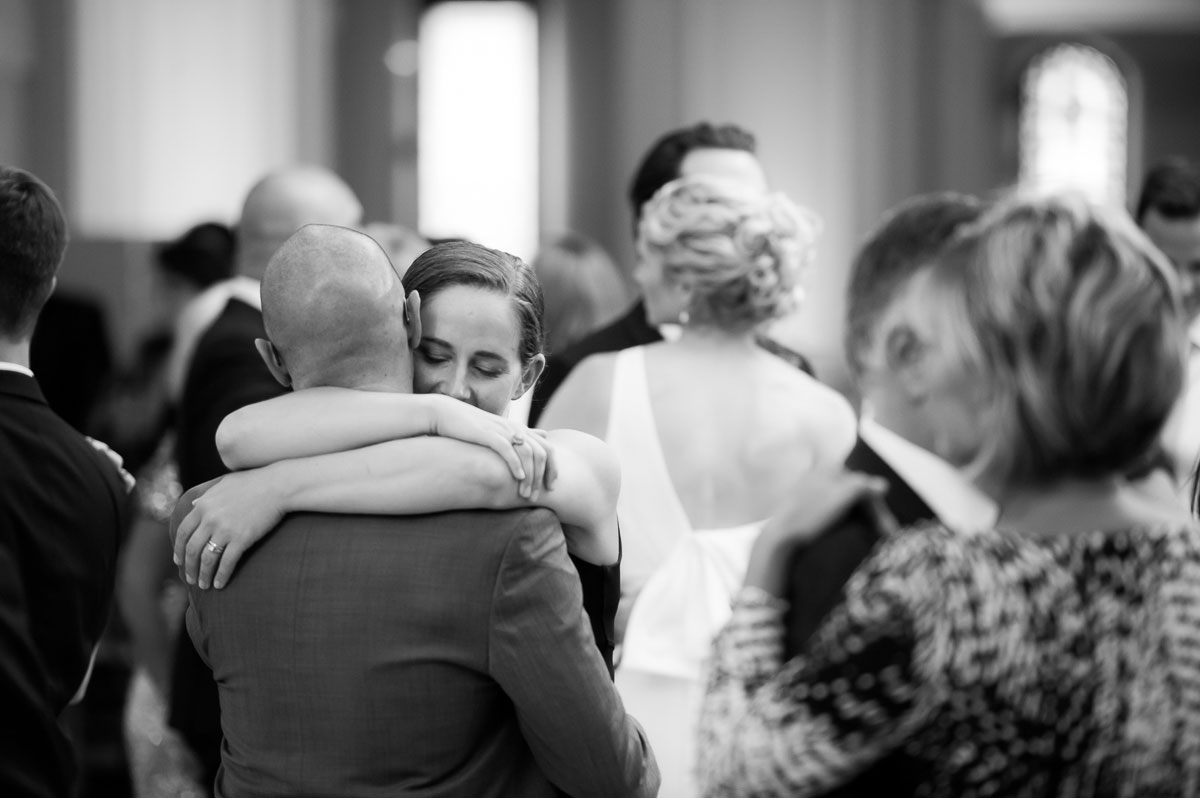 Guests dancing during a Chicago History Museum wedding reception. 
