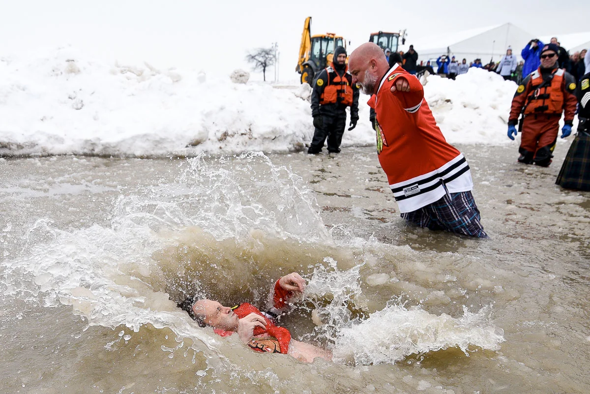 Vince Vaughn during the 2015 Special Olympics Polar Plunge at North Avenue Beach Chicago. 