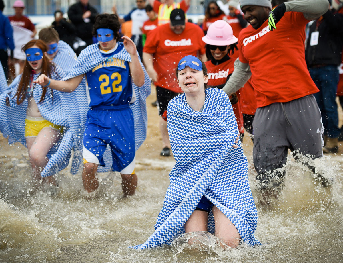 2015 Special Olympics Polar Plunge at North Avenue Beach Chicago. 
