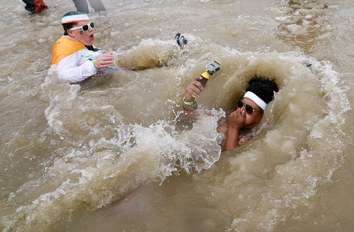 2015 Special Olympics Polar Plunge at North Avenue Beach Chicago. 