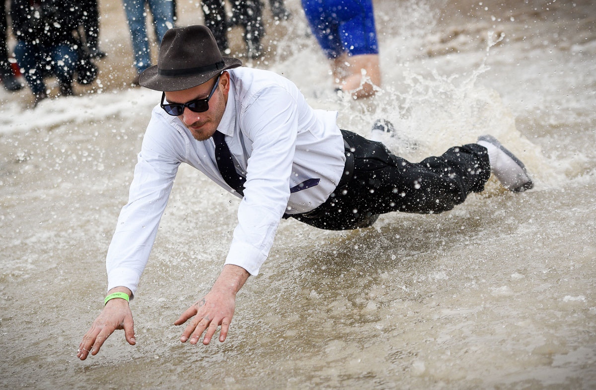 2015 Special Olympics Polar Plunge at North Avenue Beach Chicago. 
