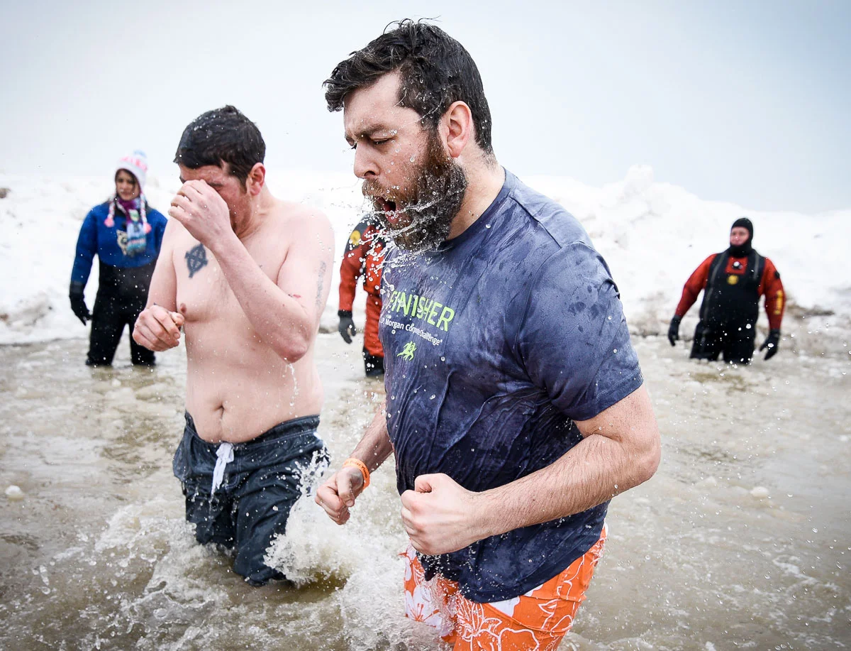 2015 Special Olympics Polar Plunge at North Avenue Beach Chicago. 