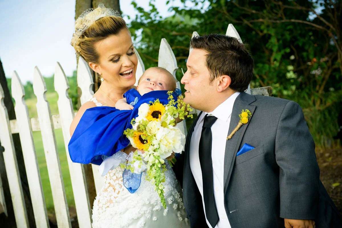 Terra's Little Family - Terra Jole & Joe Gnoffo's wedding photos (here with their daughter Penelope) at the Emerson Creek Pottery & Tea Room in Oswego, IL. 