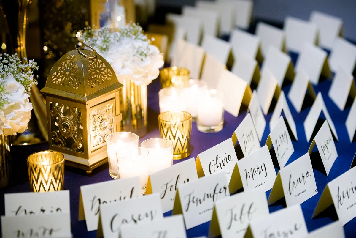 Card table designed by Art of Imagination and coordinated by Chicago Vintage Weddings at the Bridgeport Art Center. 