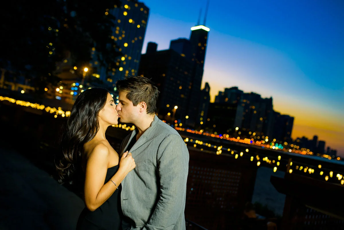 Ohio Street Beach Chicago engagement session. 