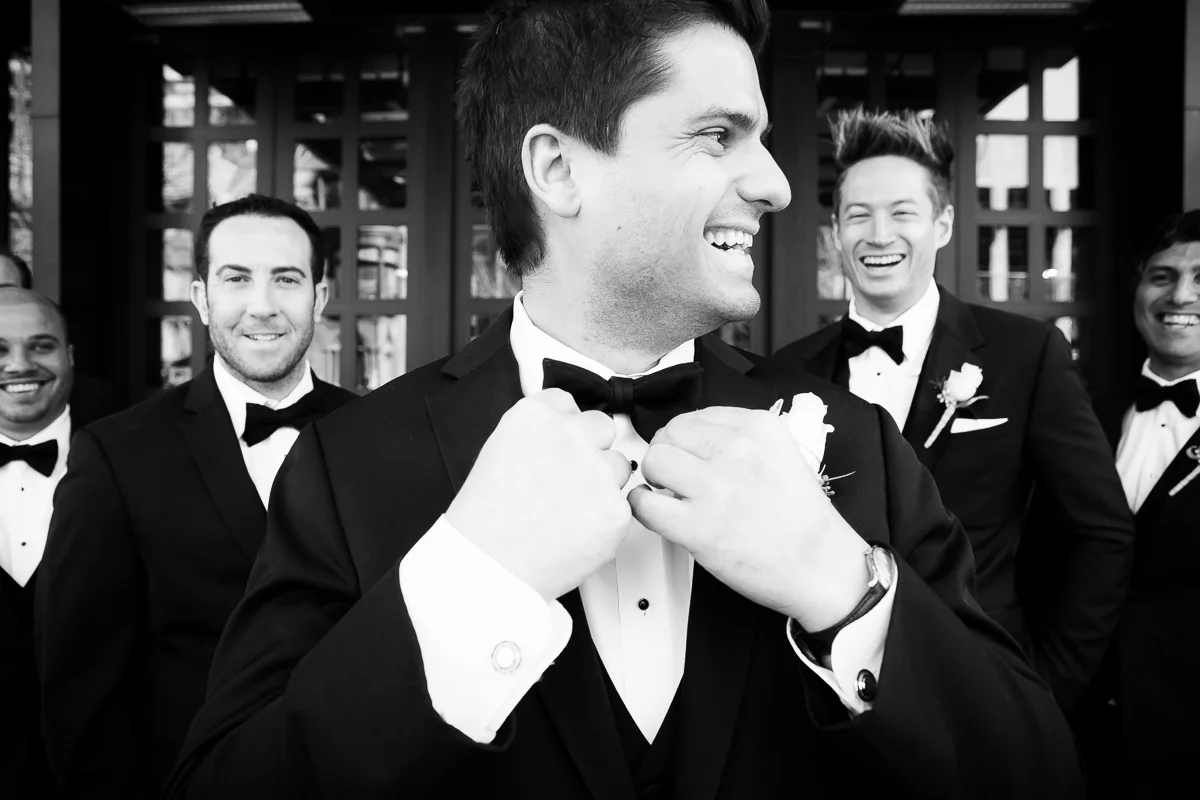 Groomsmen on the wedding day at the Thompson Chicago. 