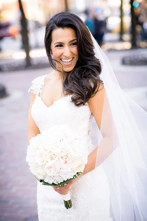 Fine art bridal portrait at Mariano Park in the Gold Coast Chicago. 