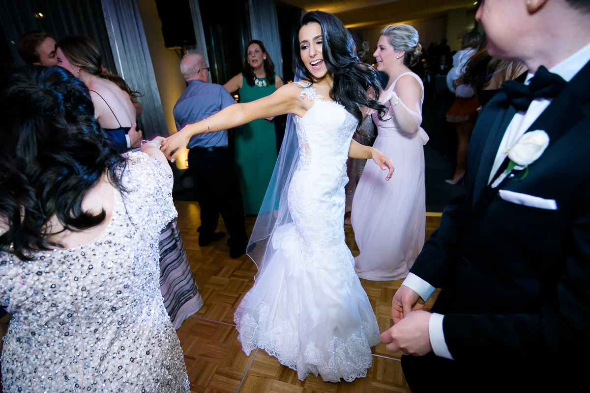 Dance party at a Thompson Chicago wedding. 