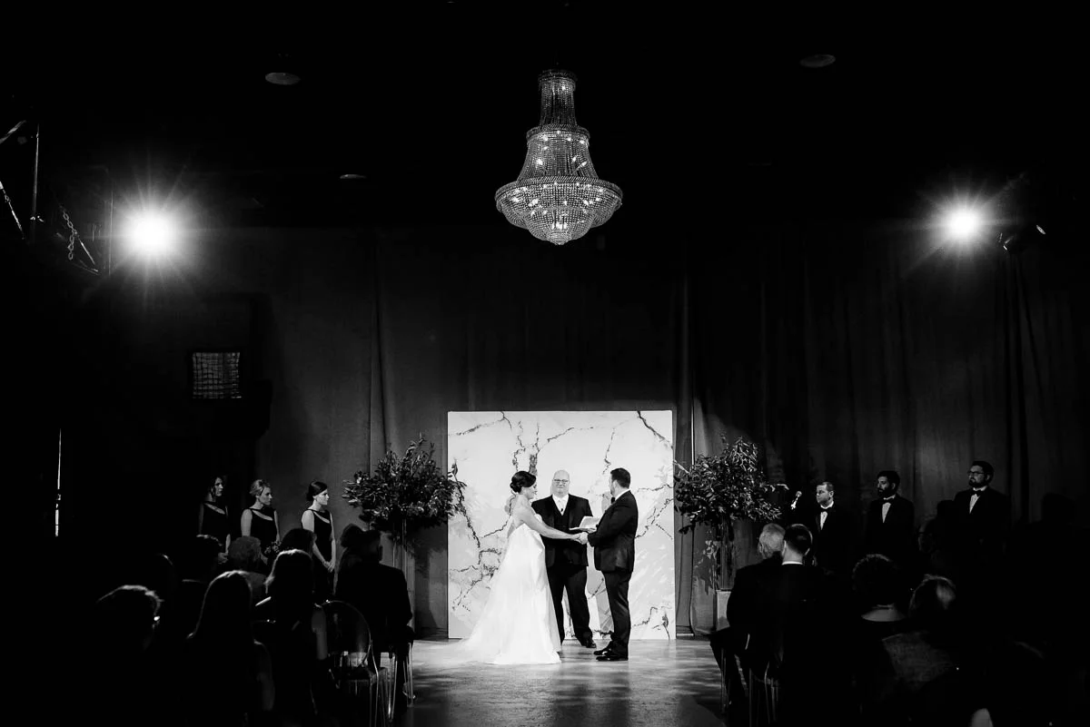 Wedding ceremony at Moonlight Studios Chicago. 