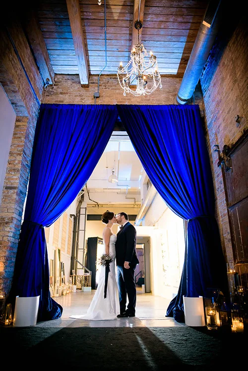 Creative wedding portrait at Moonlight Studios Chicago. 