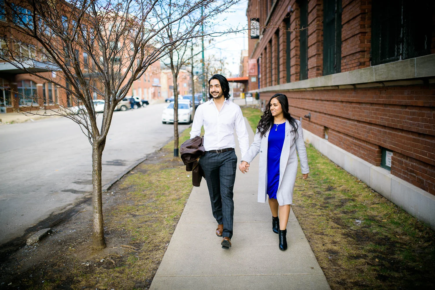 Creative, fun, moment-driven engagement photos in Fulton Market Chicago.