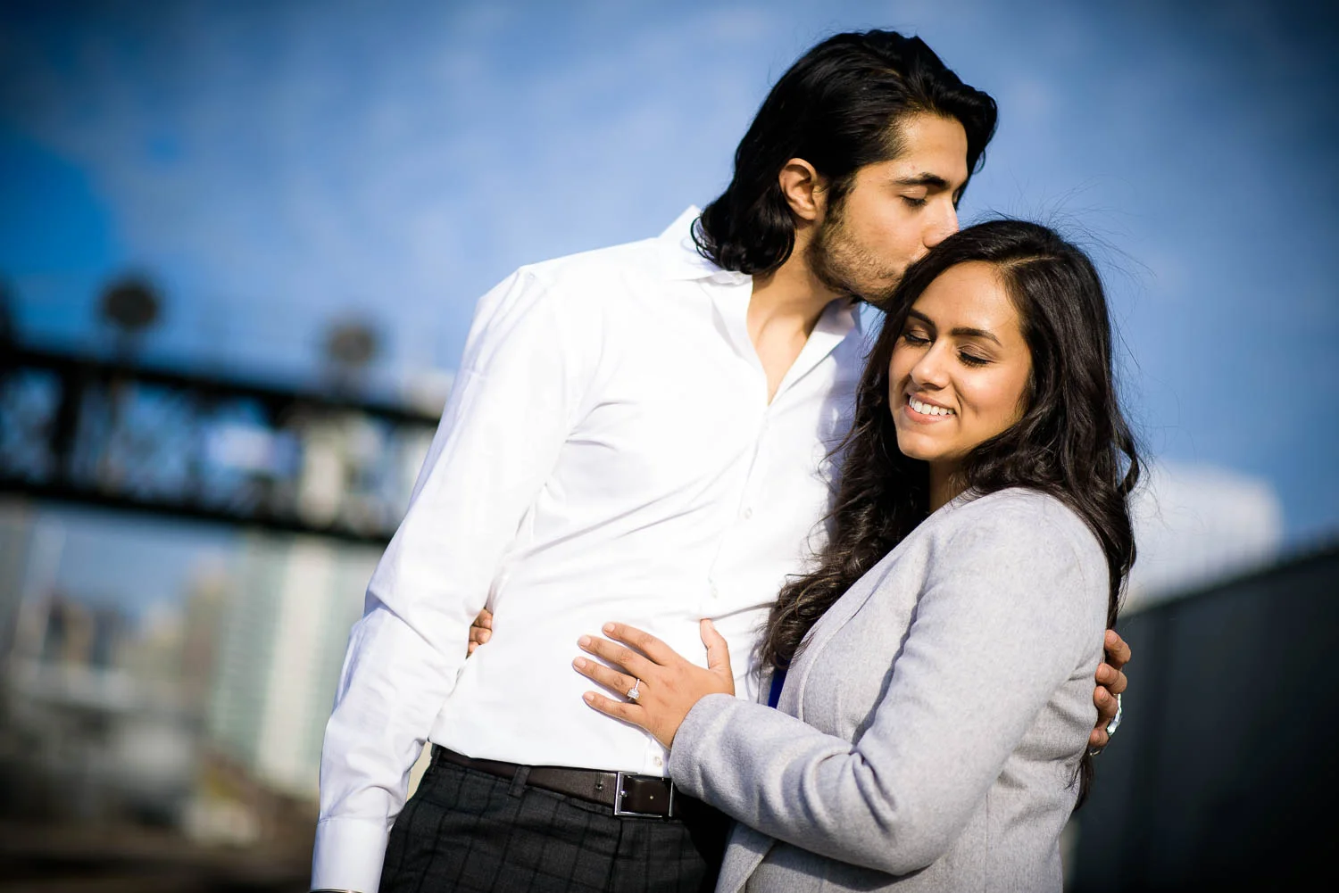 Creative, fun, moment-driven engagement photos in Fulton Market Chicago.