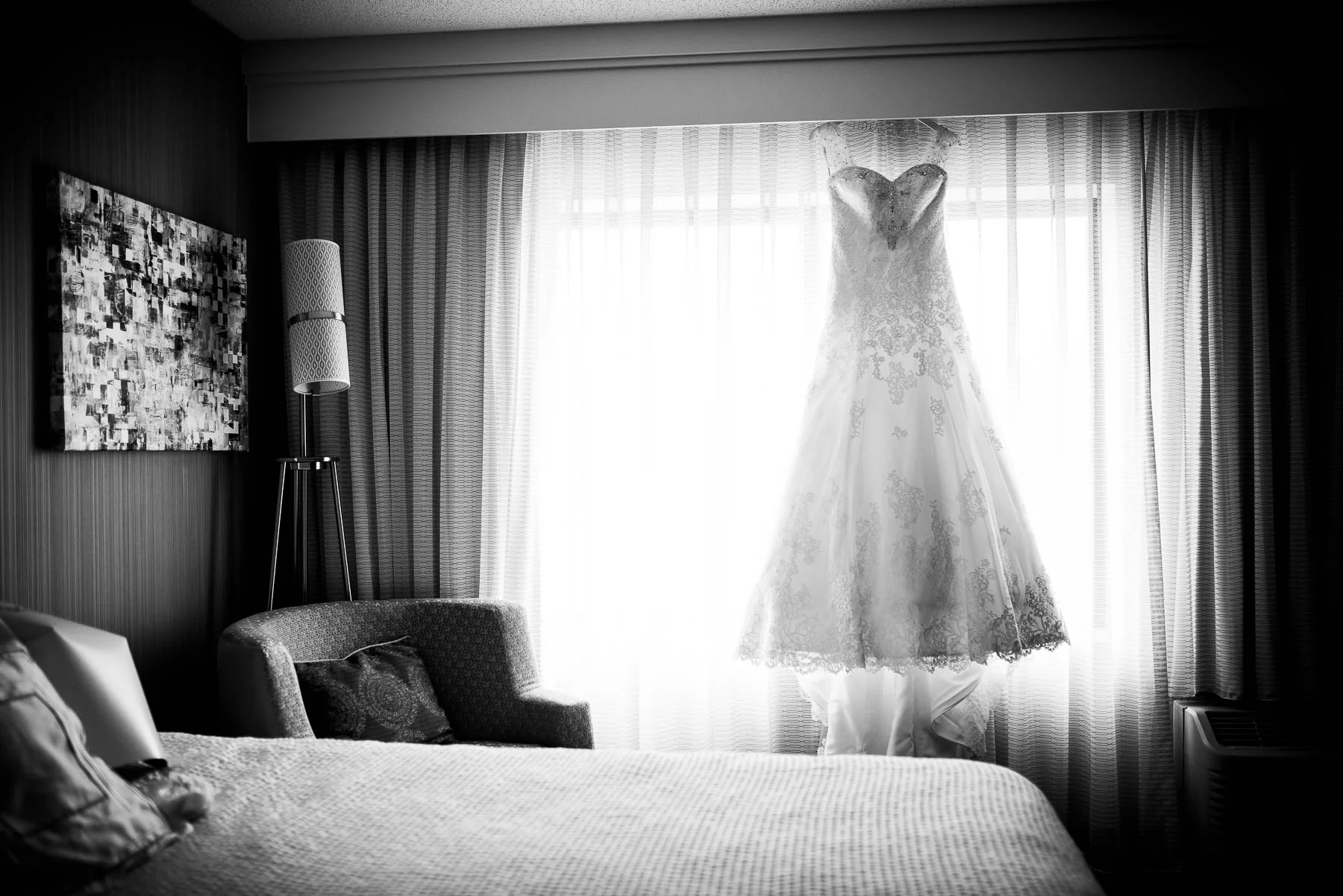 Wedding dress detail photo.