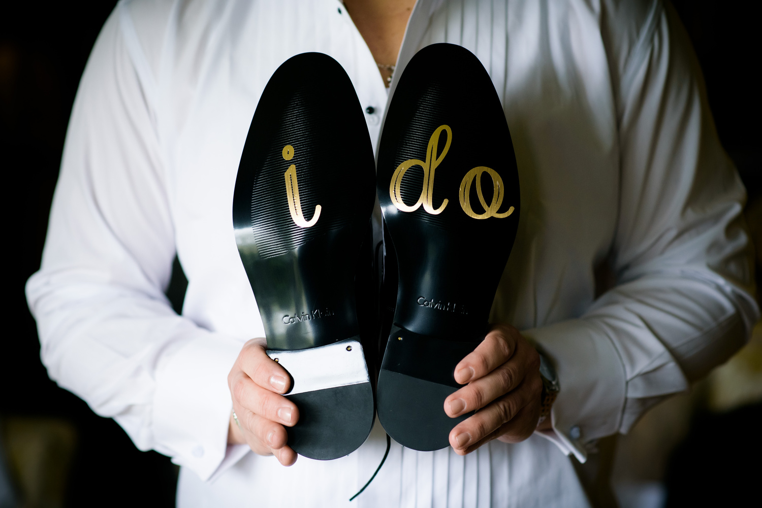 Groom's I Do shoe detail at Heritage Prairie Farm.  