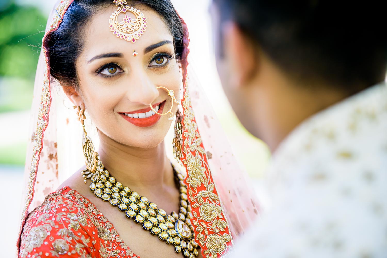 Bridal portrait during a Renaissance Schaumburg Convention Center Indian wedding.