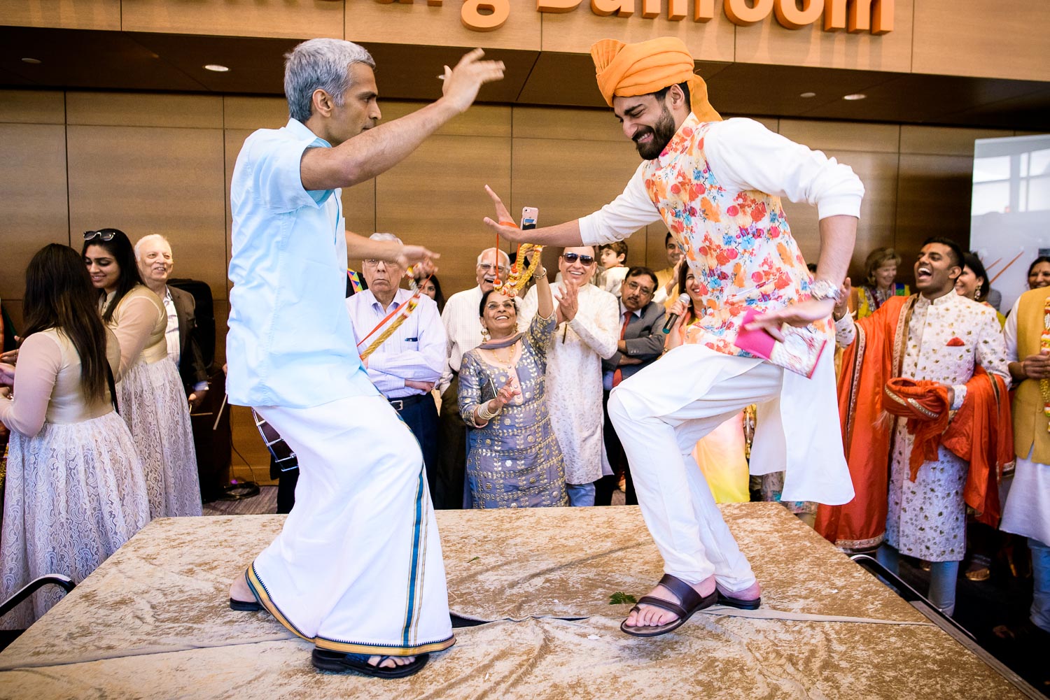 Milni ceremony during a Renaissance Schaumburg Convention Center Indian wedding.