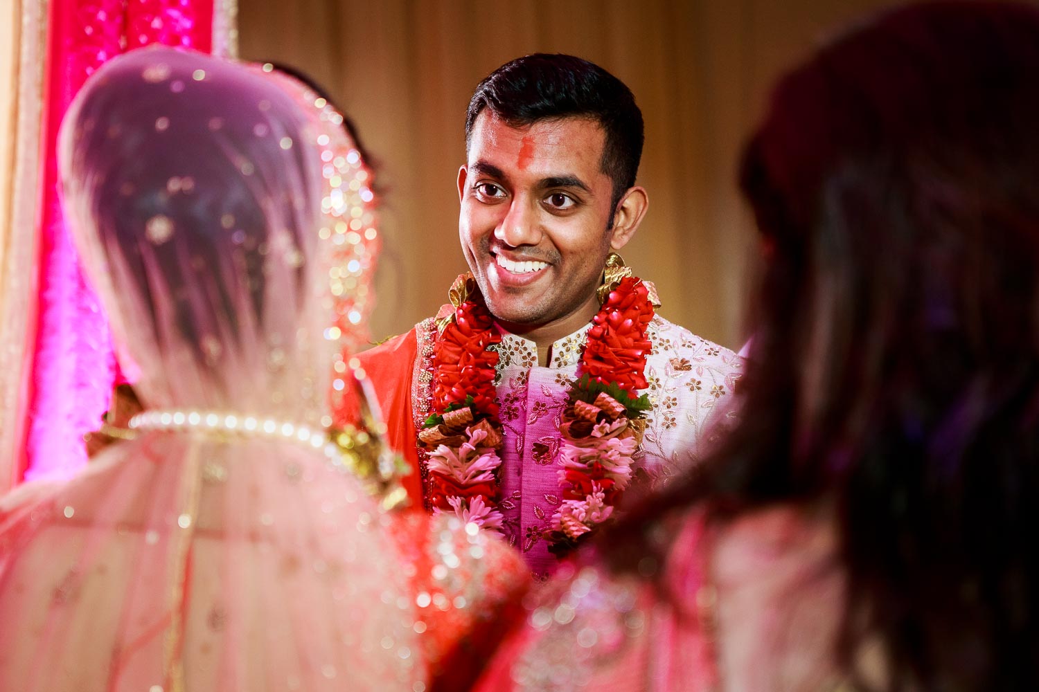 Wedding ceremony during a Renaissance Schaumburg Convention Center Indian wedding.