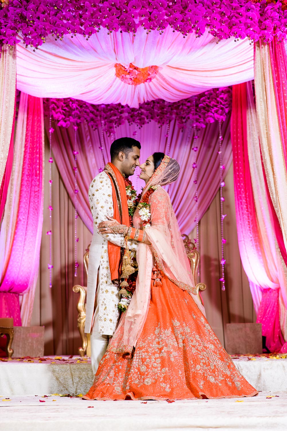 Wedding ceremony during a Renaissance Schaumburg Convention Center Indian wedding.