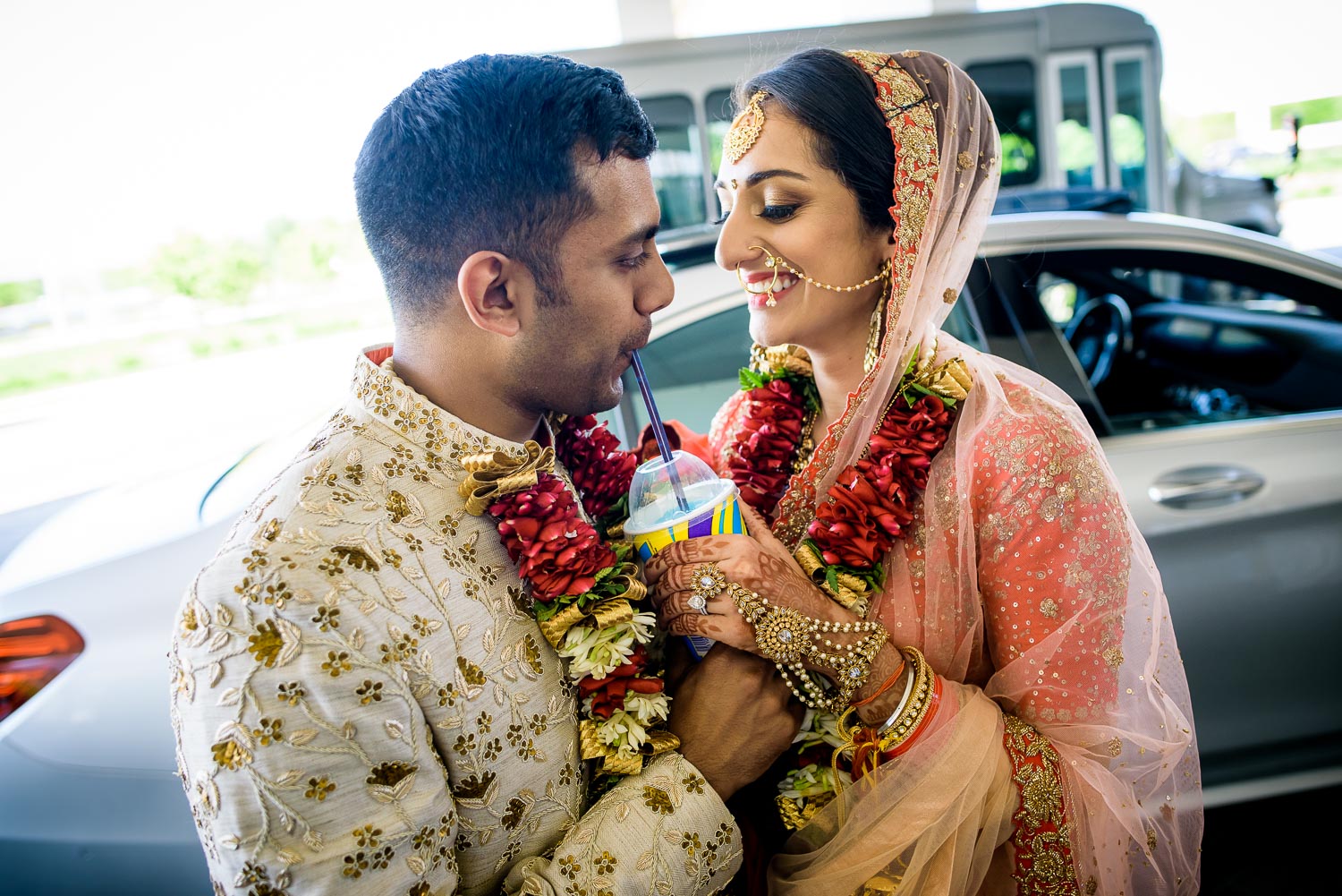 Wedding ceremony during a Renaissance Schaumburg Convention Center Indian wedding.