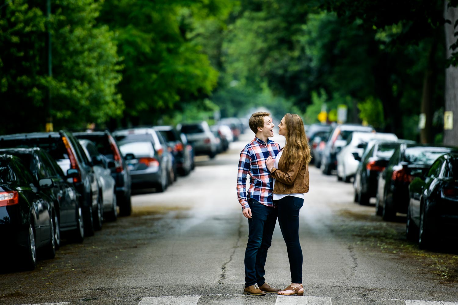 Lincoln Square Chicago Engagement Session