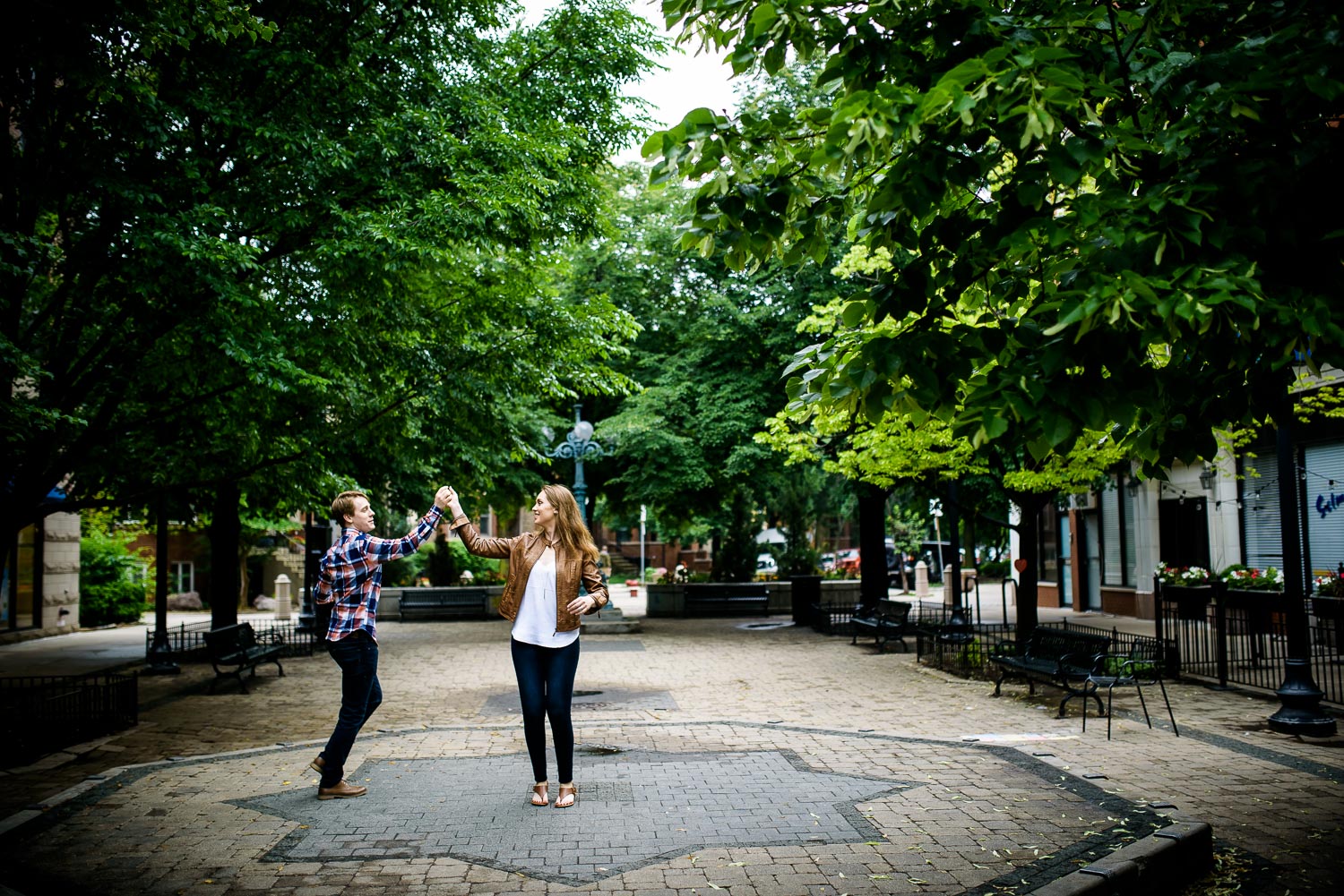 Lincoln Square Chicago Engagement Session