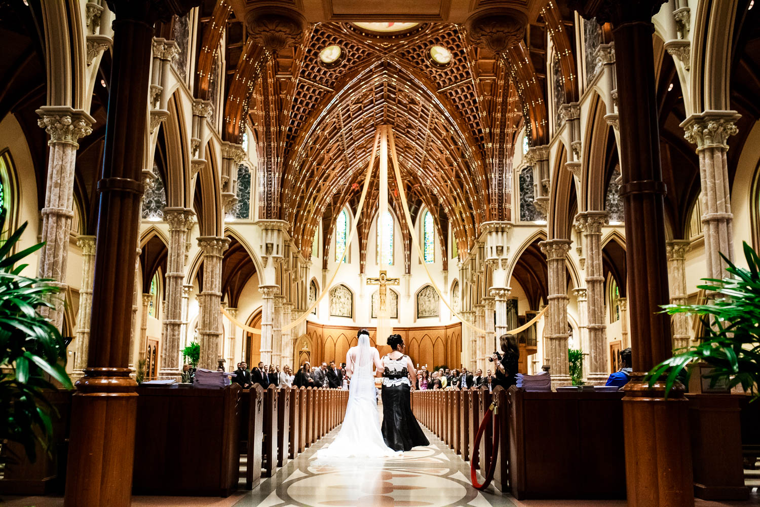 Holy Name Cathedral wedding ceremony.