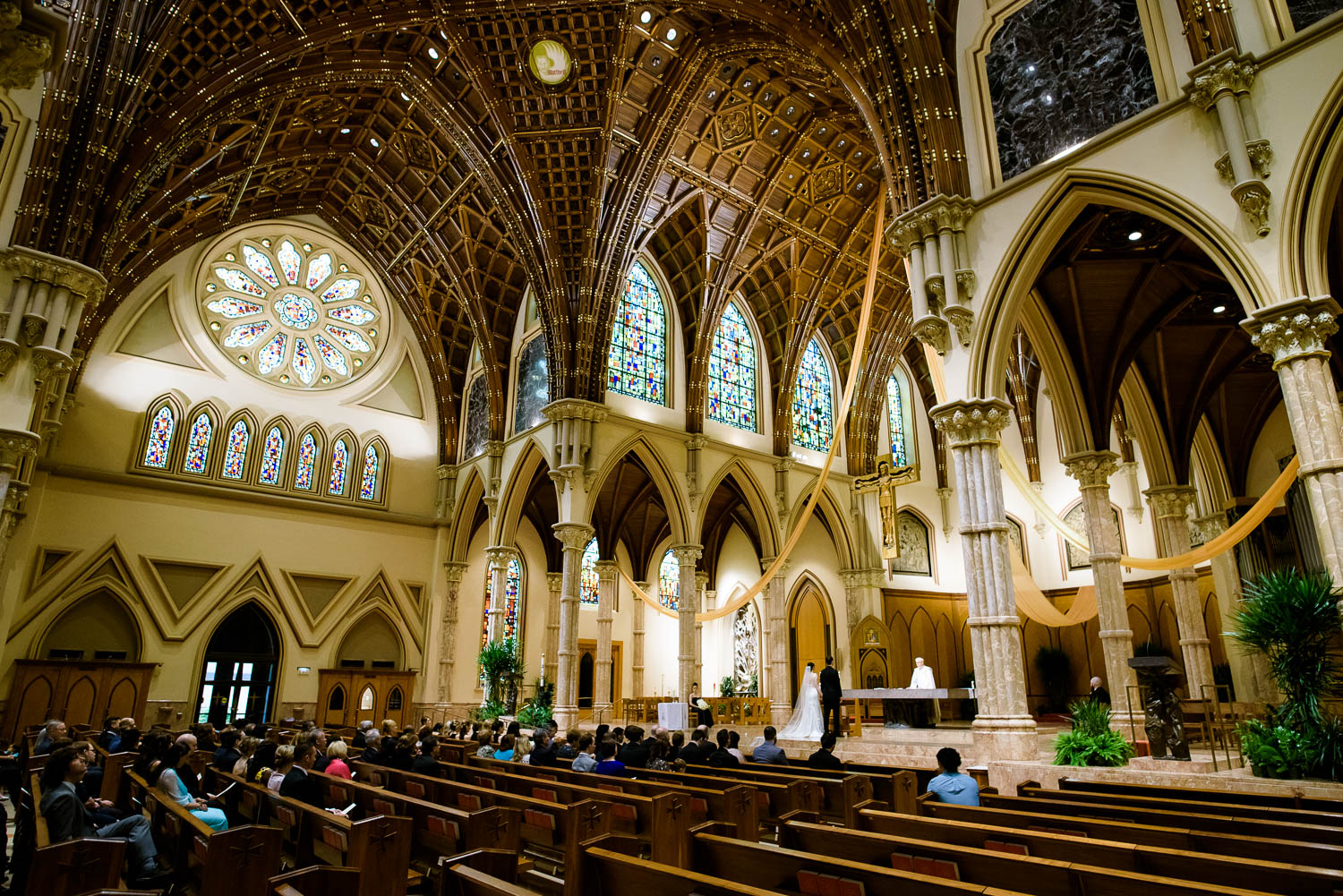 Holy Name Cathedral wedding ceremony.