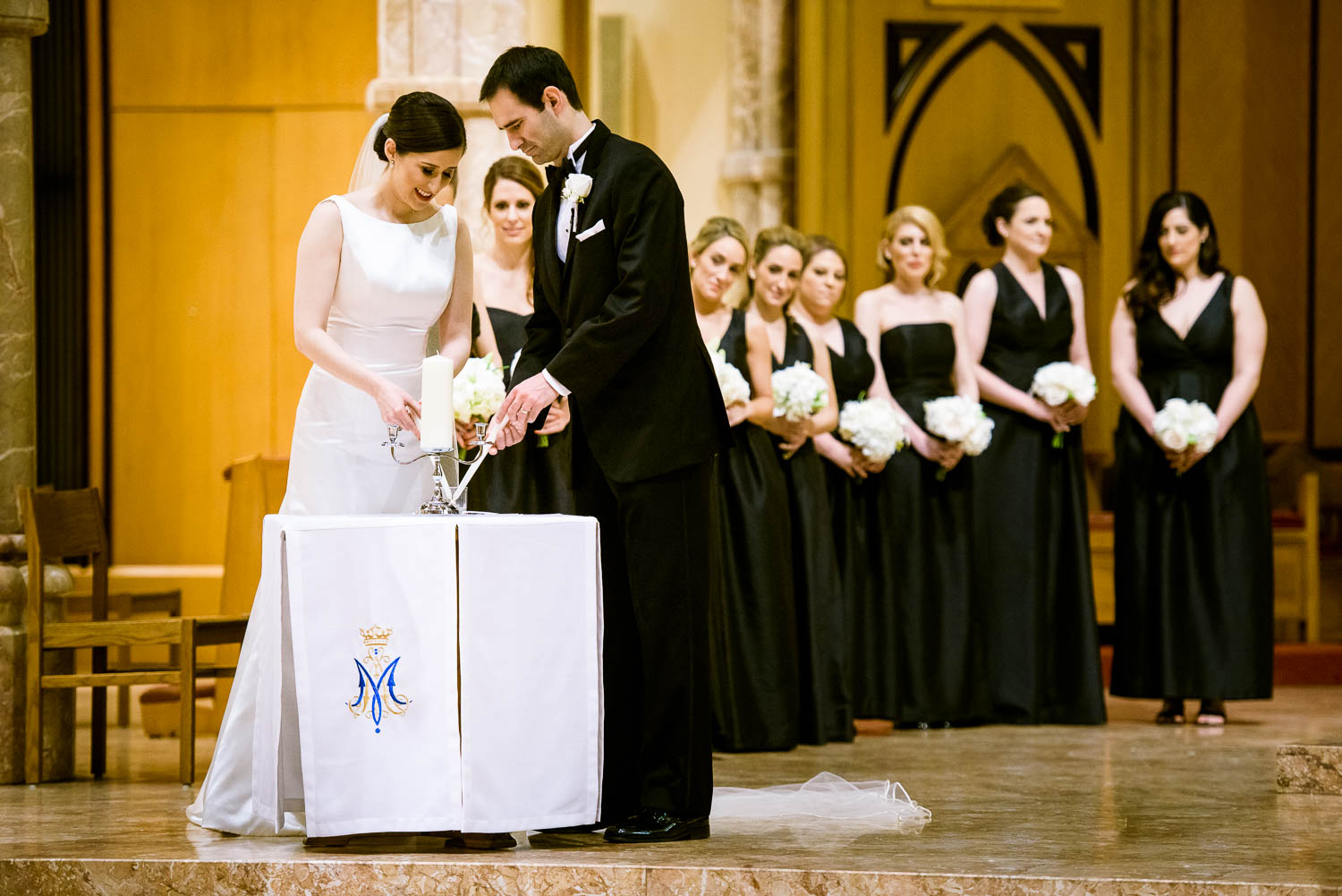 Holy Name Cathedral wedding ceremony.