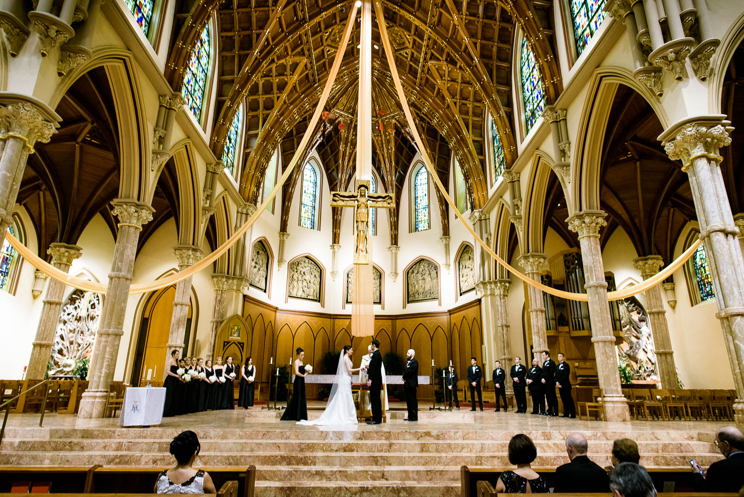 Holy Name Cathedral wedding ceremony.